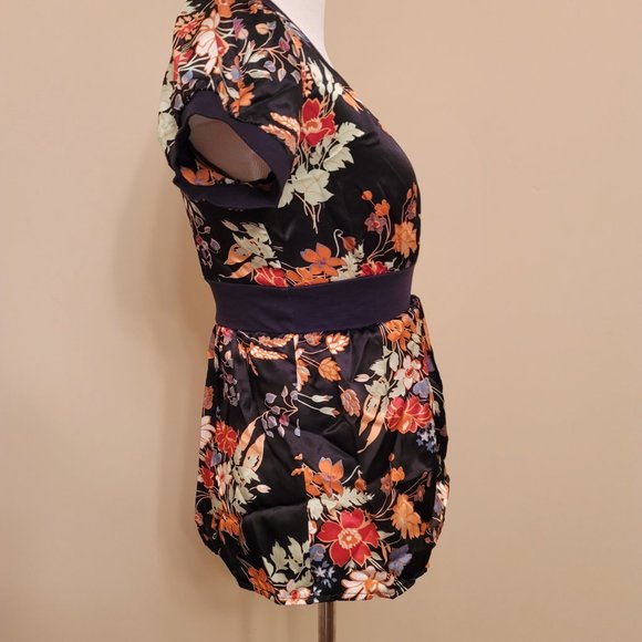 Anthropologie sill kimono top black floral size P - Picture 2 of 4
